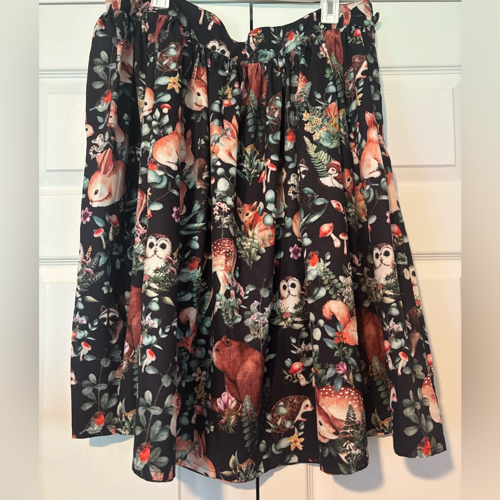 Forest Creature A-line skirt; 2X (18W)